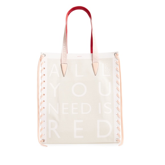 New Authentic Christian Louboutin Small Cabalace Canvas Tote - Picture 3 of 10
